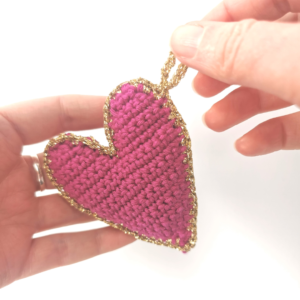 Love Heart Christmas Ornament Free Crochet Pattern