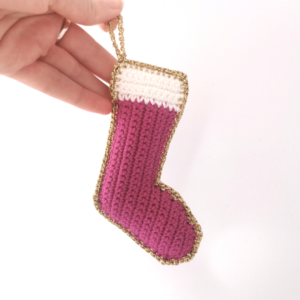 Christmas Stocking Ornament Free Crochet Pattern