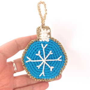 Bauble Christmas Ornament Free Crochet Pattern